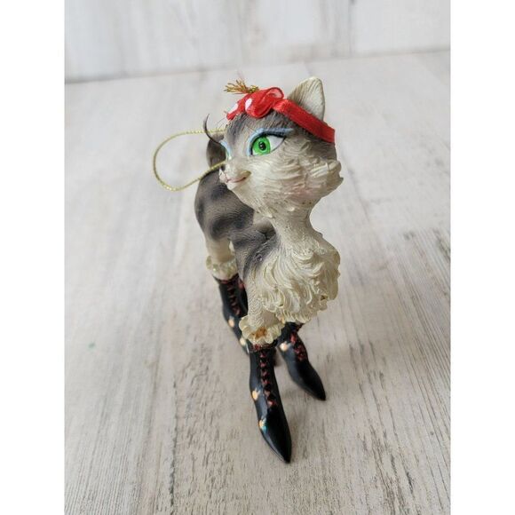 High heel boot camp bow eyelashes ornament Xmas decor - Picture 7 of 7